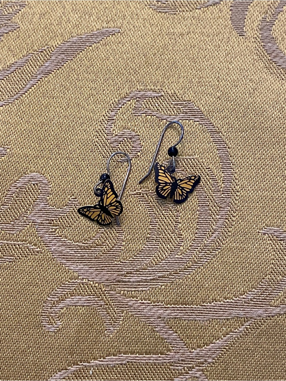 Butterfly Drop Earrings in Yellow and Black - Women Jewelry
